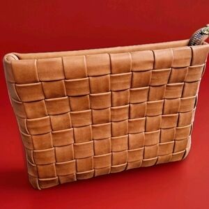 MERONA Woven Tan Clutch Bag